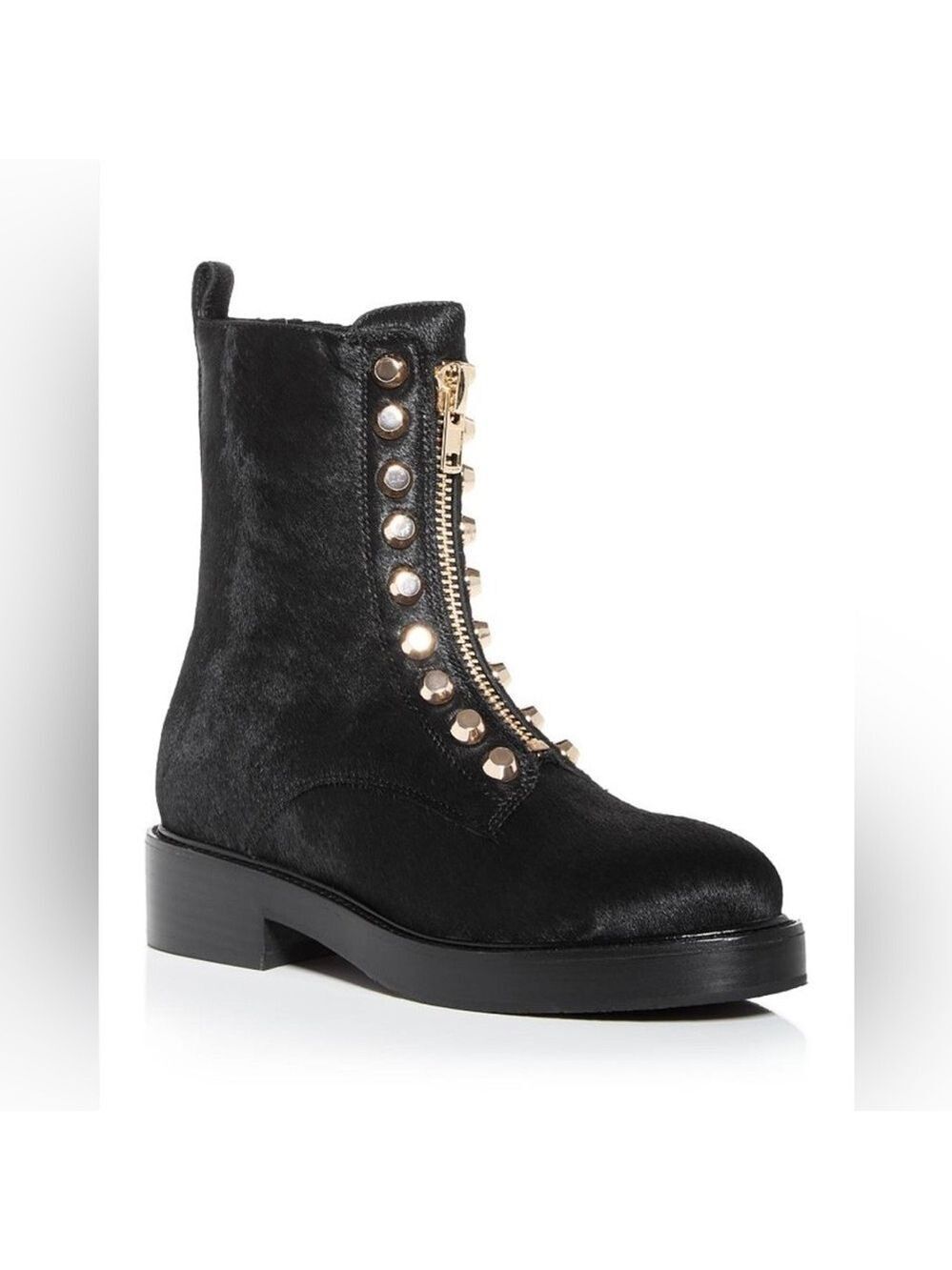 Jeffrey Campbell Tonette Calf Hair Zip Stud Embellished Booties - NWT